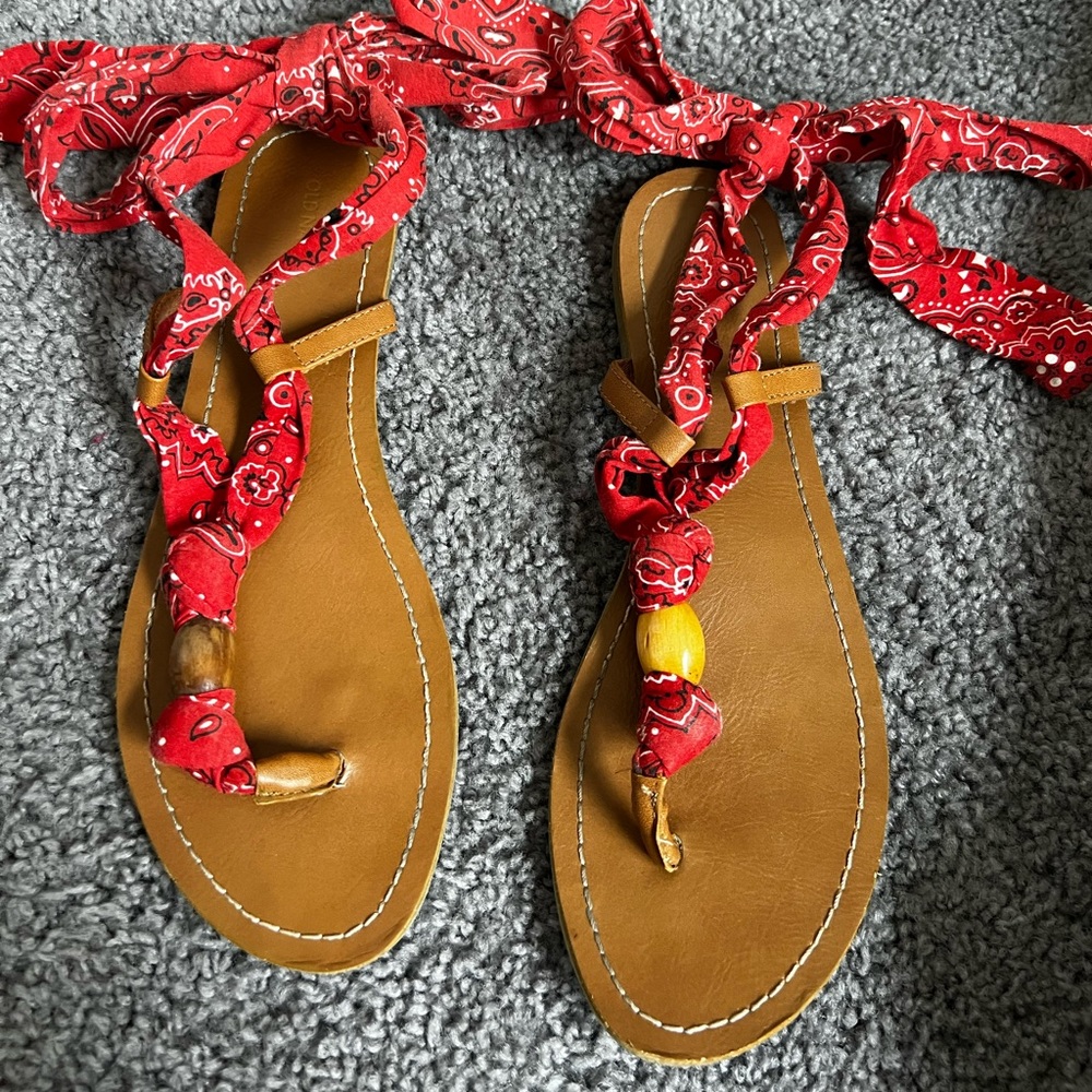Wrap around sandals